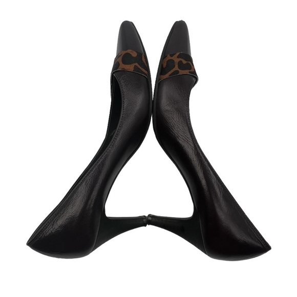 MOOK Style Plum Leopard Print Band Pointed Toe Pumps Size 7 Women’s - Picture 6 of 10